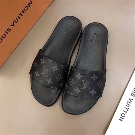 lv sliders men's|louis vuitton fluffy slides.